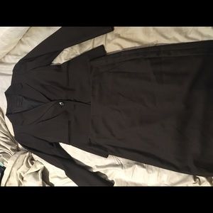 Brown suit jacket with matching skirt